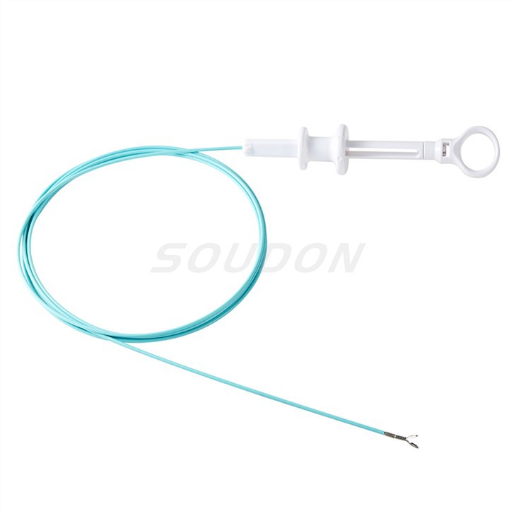 Hemostasis clip to control bleeding in GI endoscopy